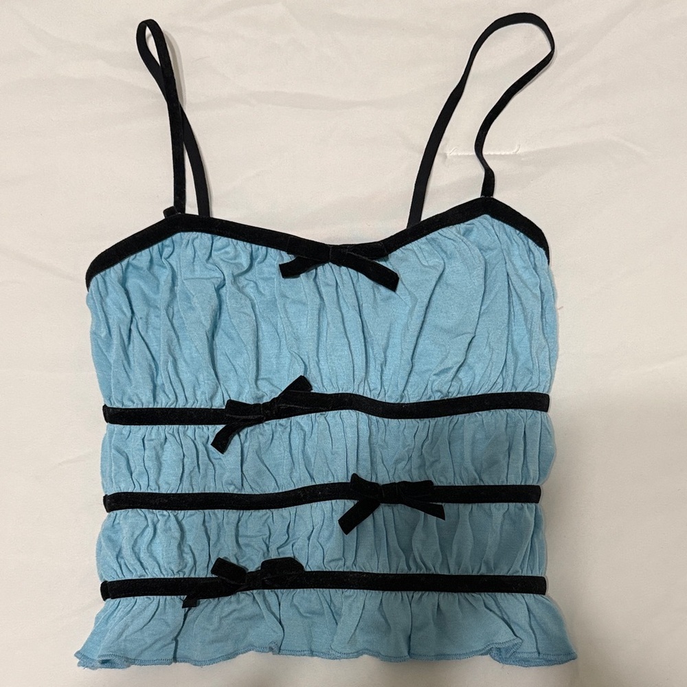 Urban outfitters Cami with Black Trim and Bows